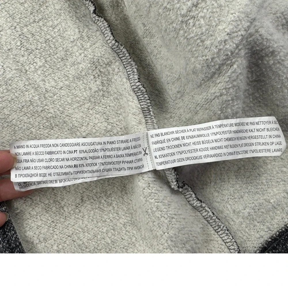 Forever 21 Exclusive Gray Salt and‎ Pepper Marled Open Front Hooded Cardigan L
